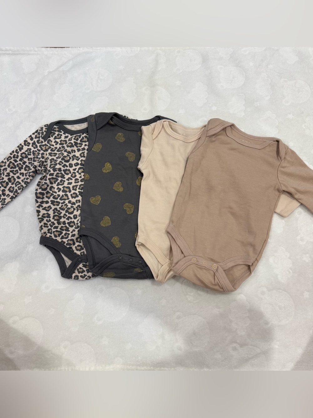 Neutral & Black One-Piece Bodysuit Set - 4 Pack
